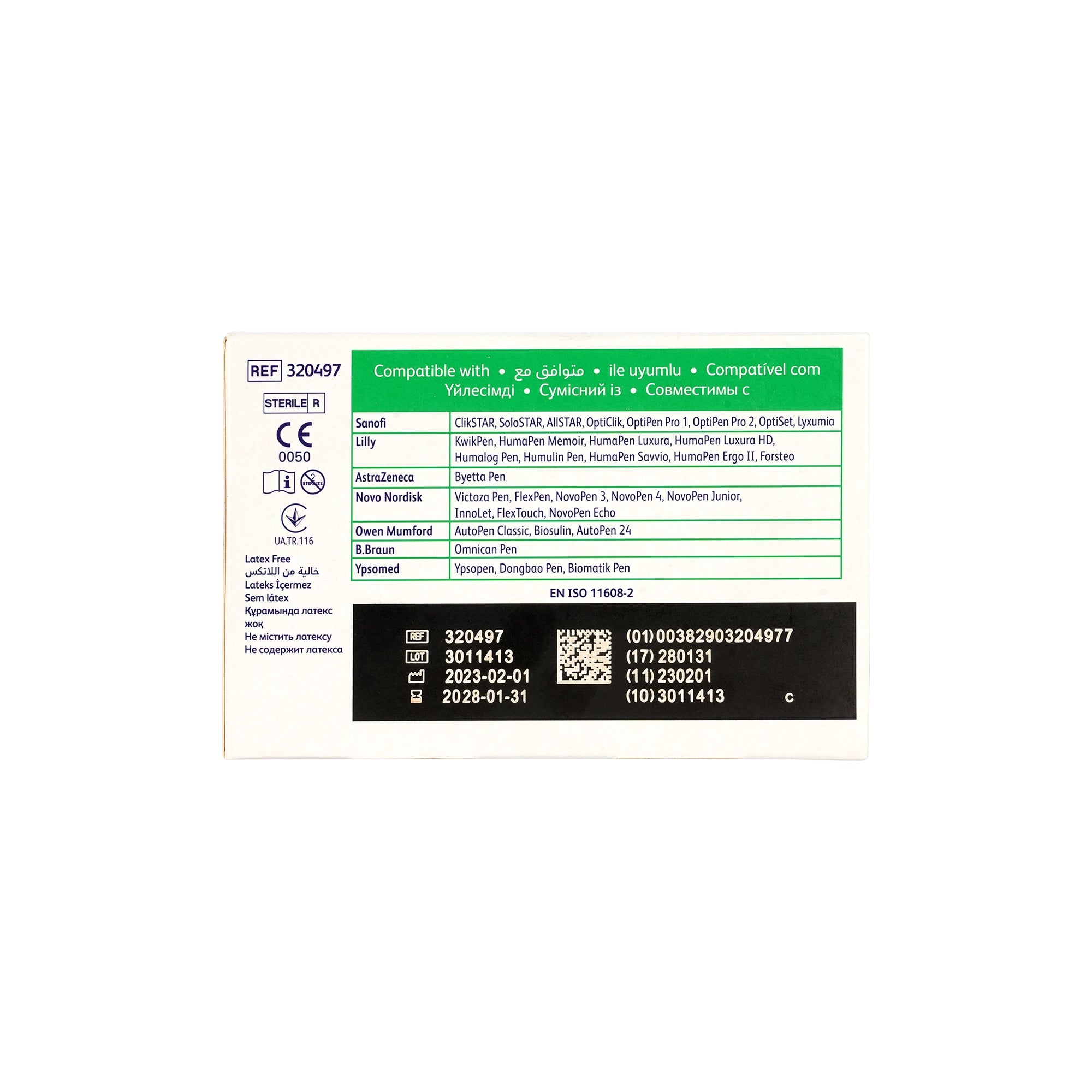 30170-BD Micro-Fine Pen Needles 4mmx32G 100pcs +3