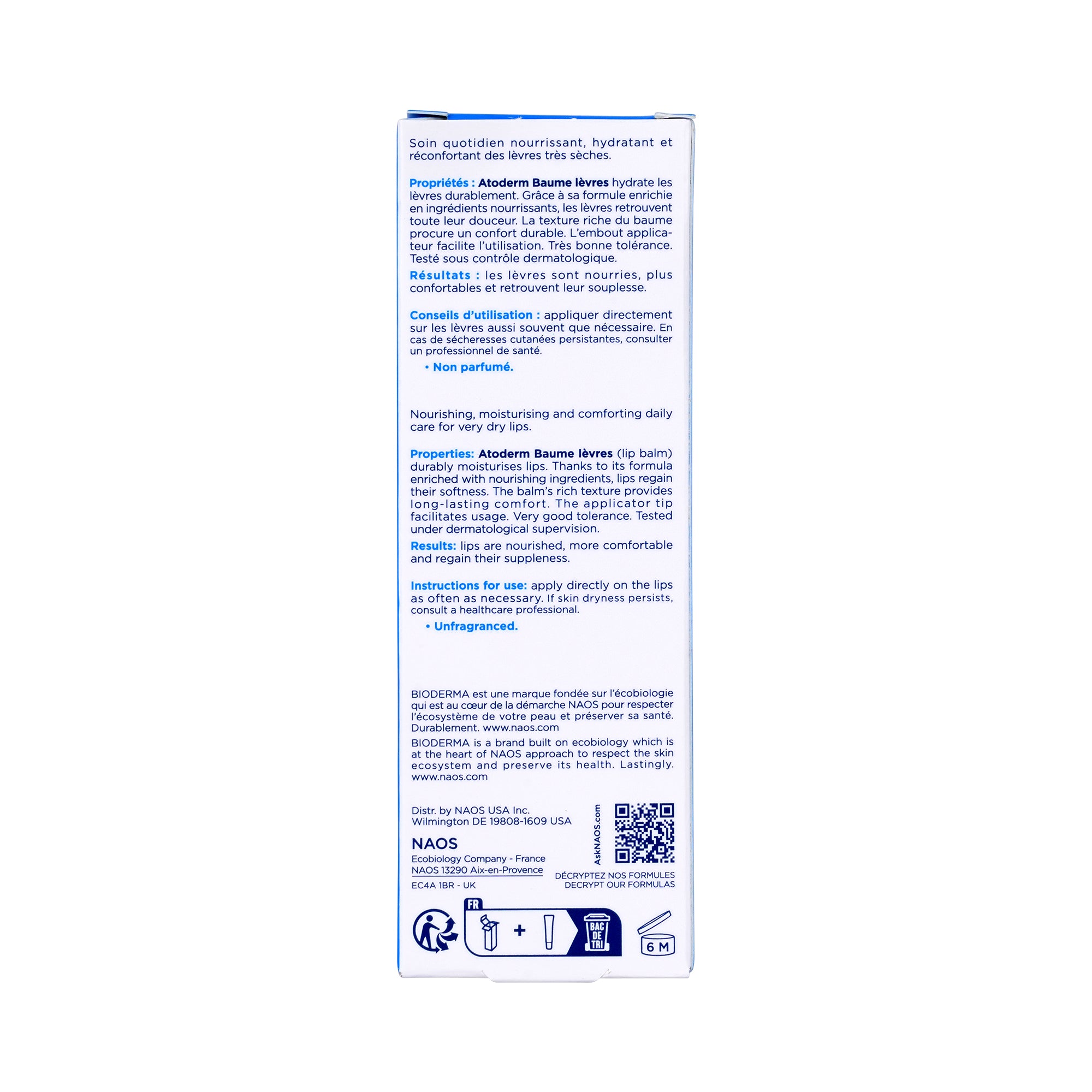 30439-Bioderma Atoderm Lip Balm 15ml +3