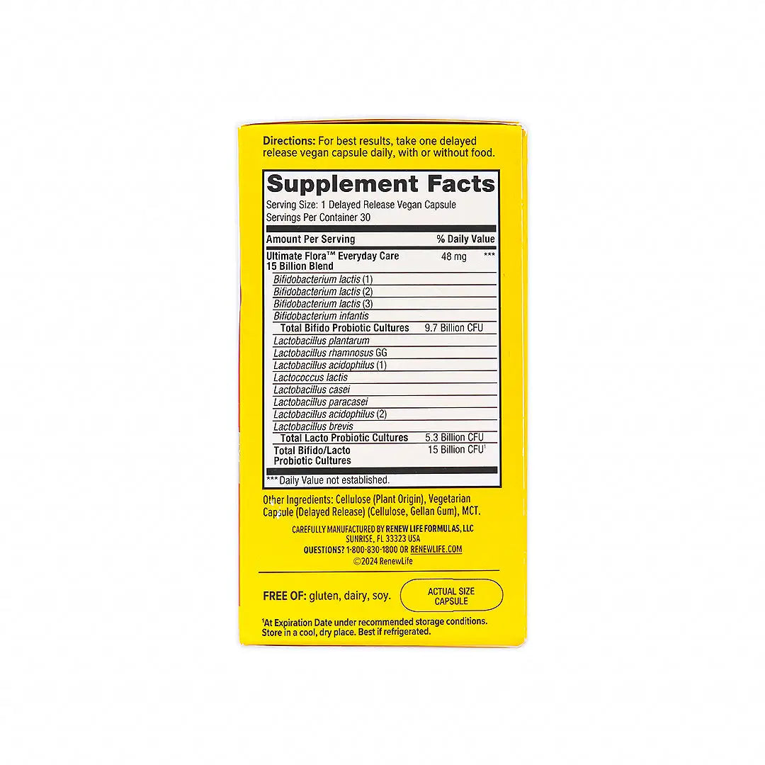 رينيولايف التيميت فلورا 15 مليار بروبيوتيك كل يوم 30 كبسولة