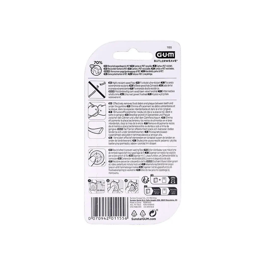 31044-GUM Butlerwave Floss Waxed 50m-1155 +1