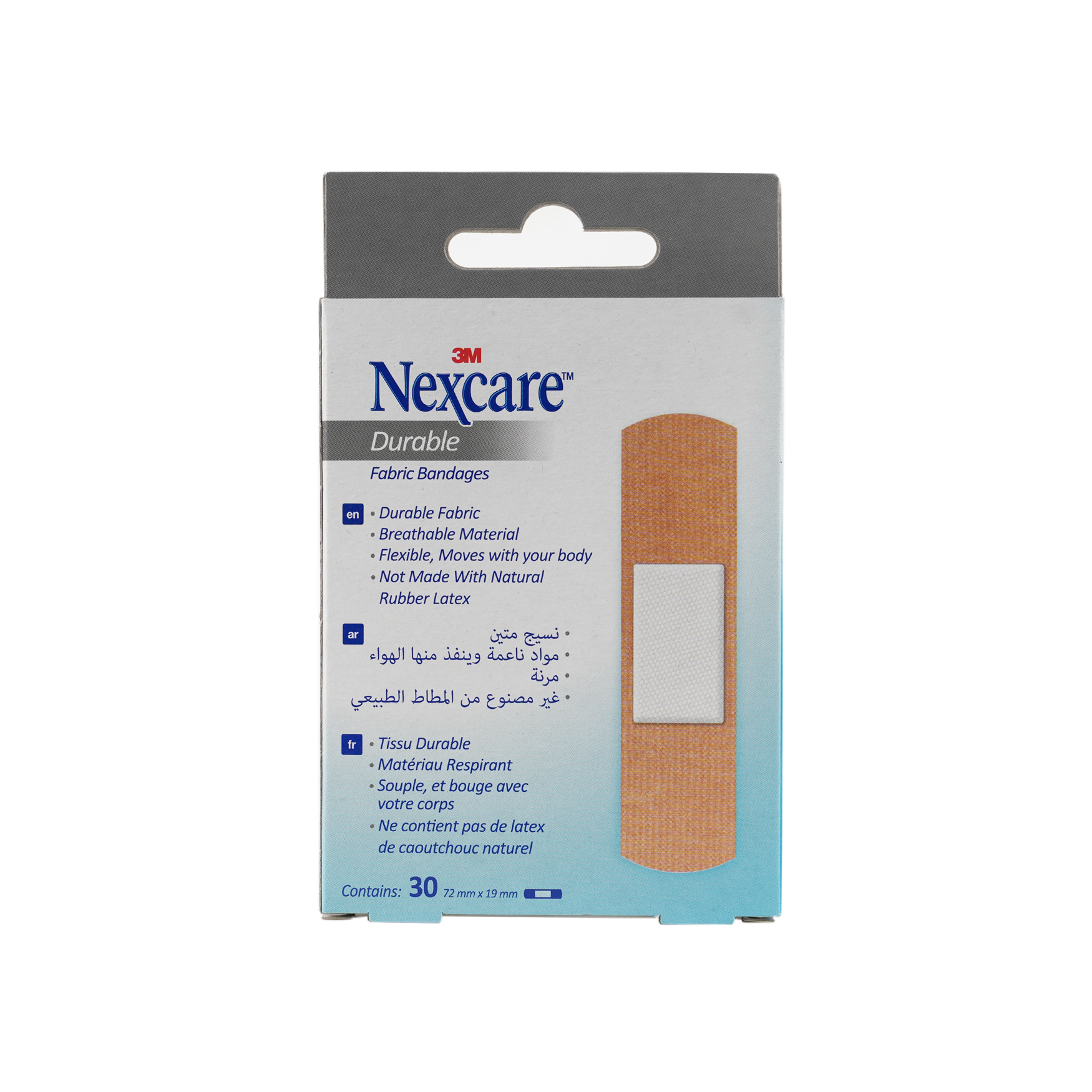 Nexcare Durable Fabric Bandages 72x19mm 30pcs-665