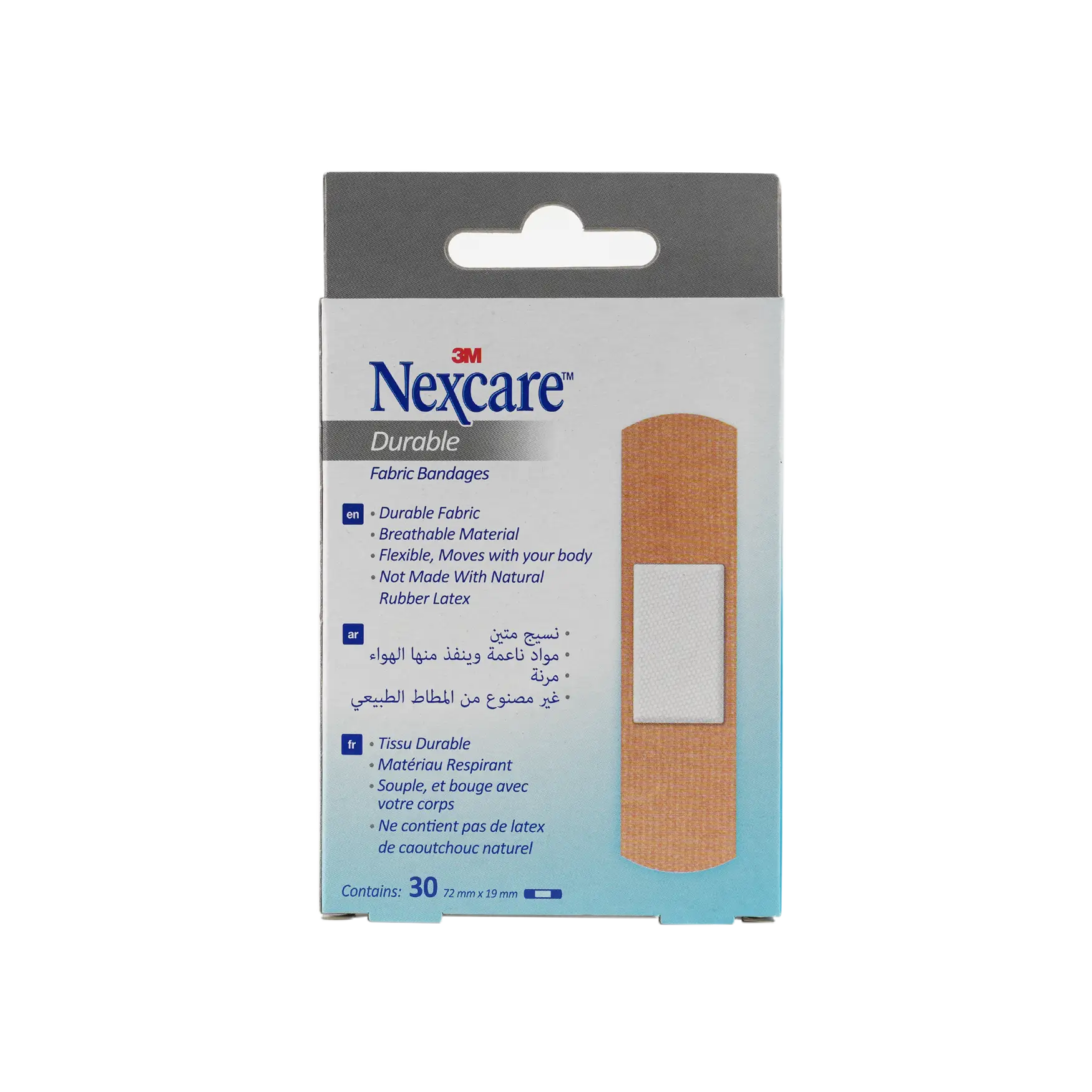Nexcare Durable Fabric Bandages 72x19mm 30pcs-665