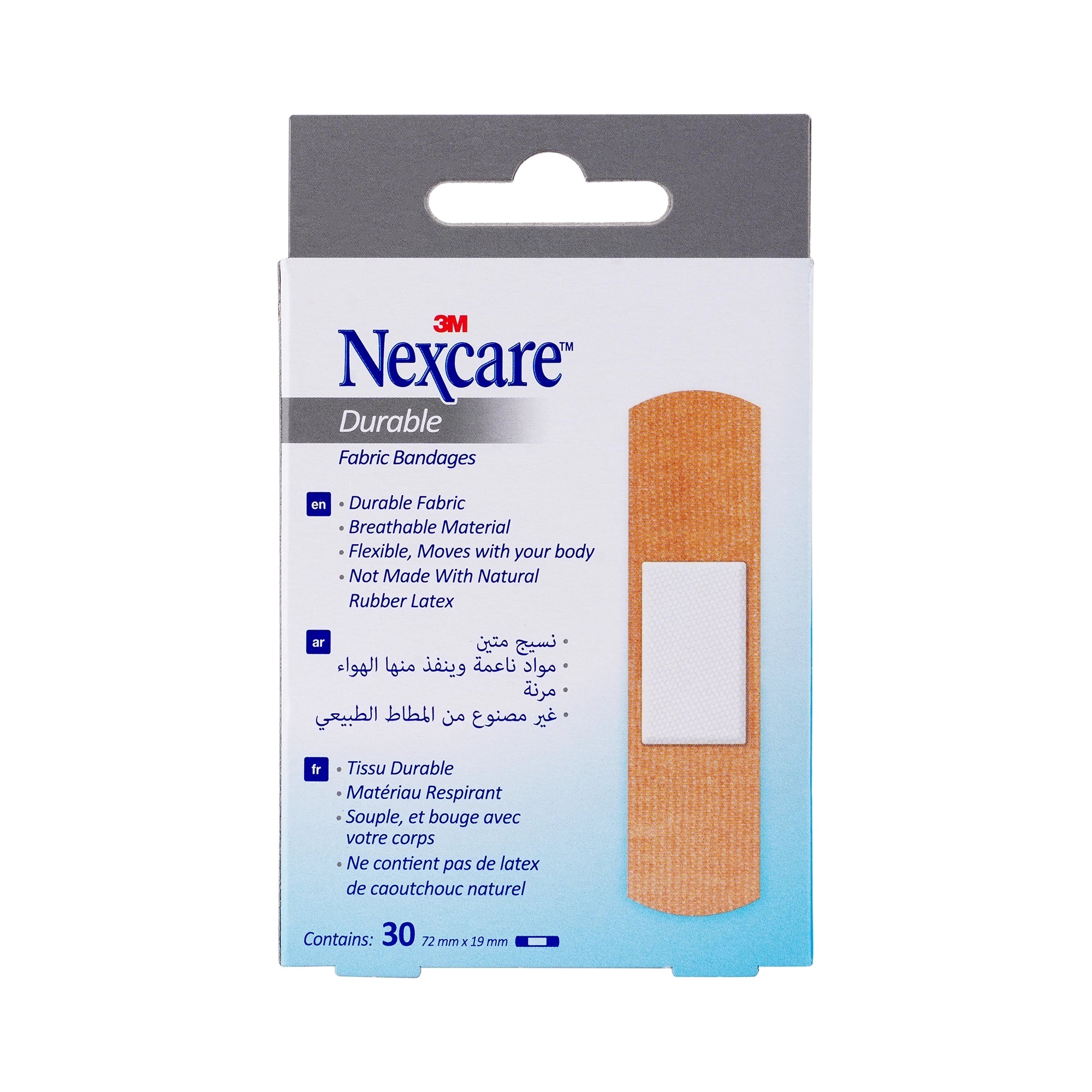31094-Nexcare Durable Fabric Bandages 72x19mm 30pcs-665 +1