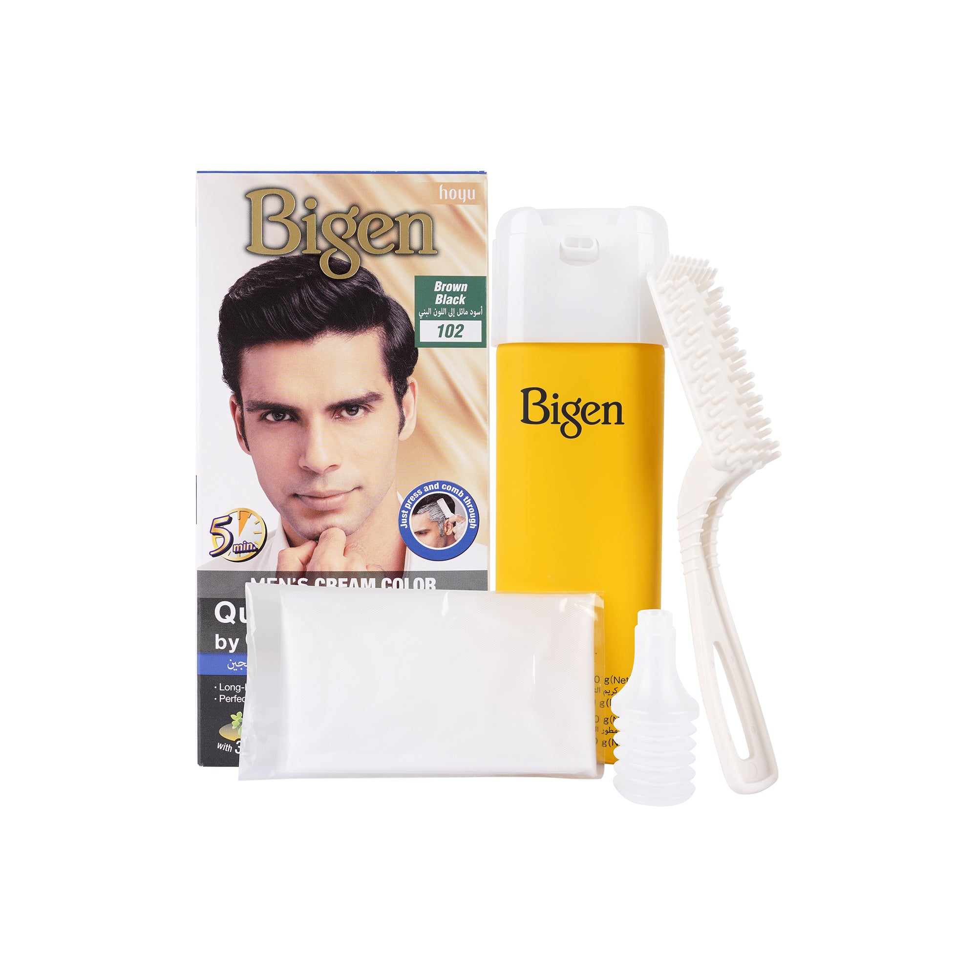 31142-Bigen Mens Hair Cream Color No.102 Brown Black +1