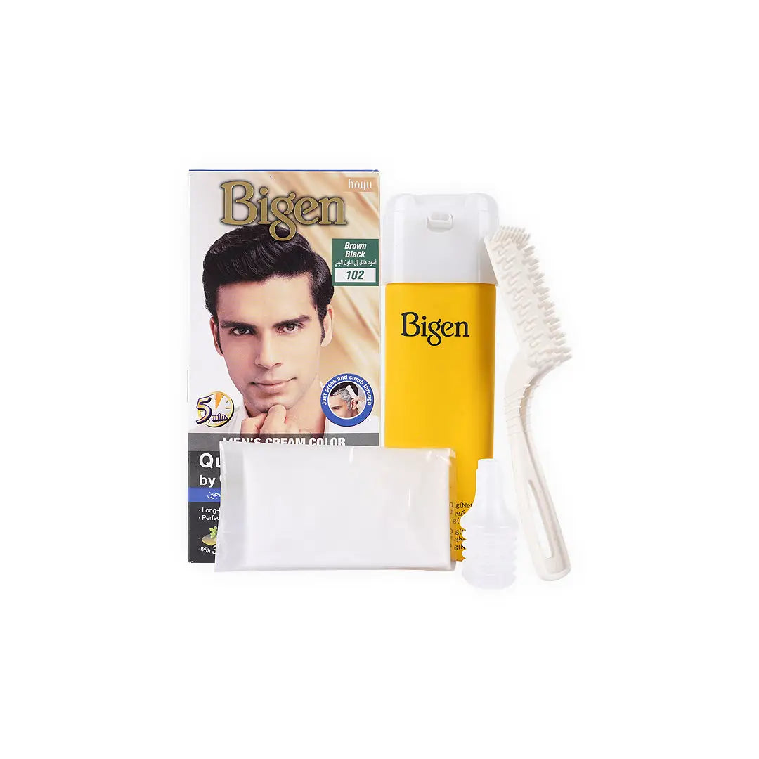 Bigen Mens Hair Cream Color No.102 Brown Black