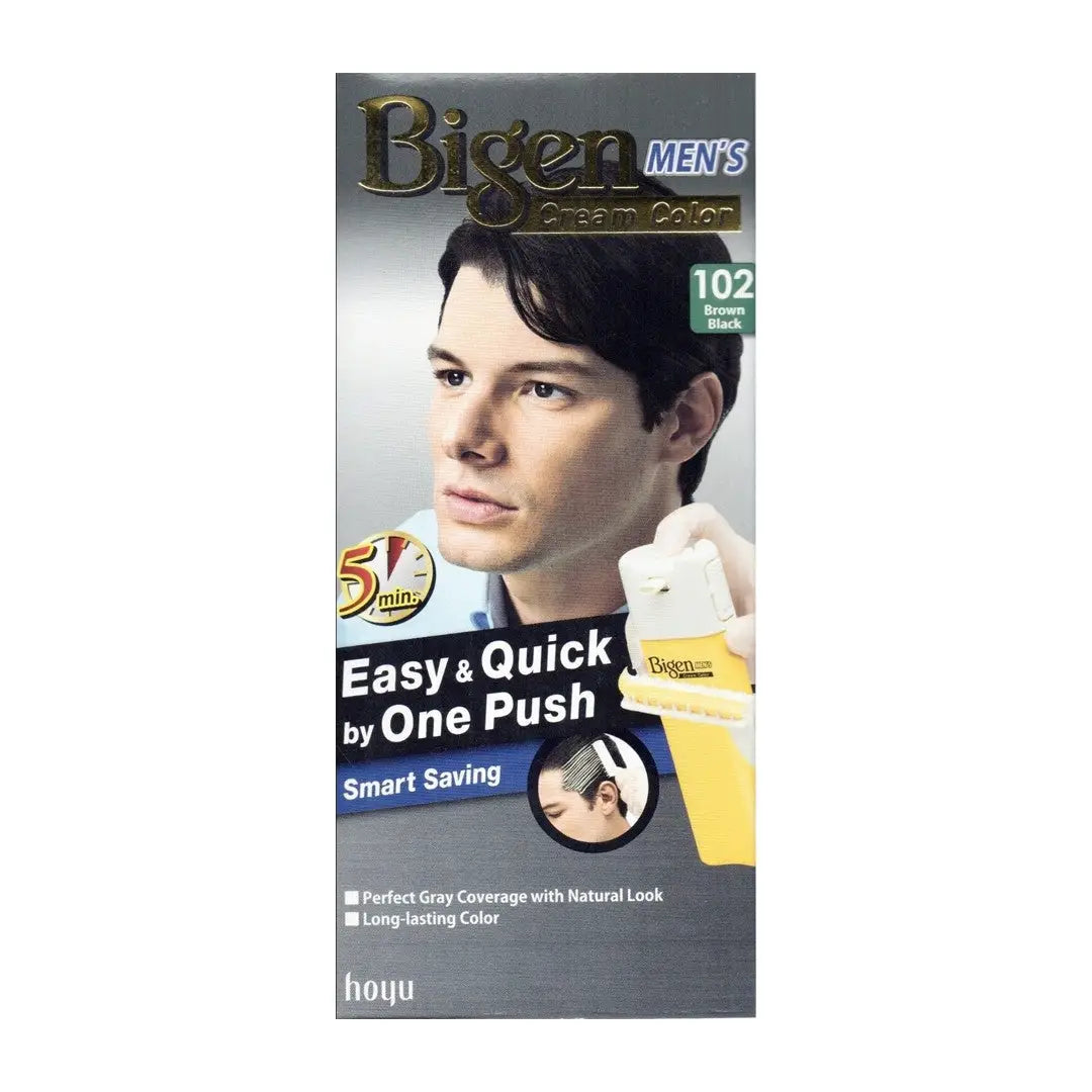 Bigen Mens Hair Cream Color No.102 Brown Black