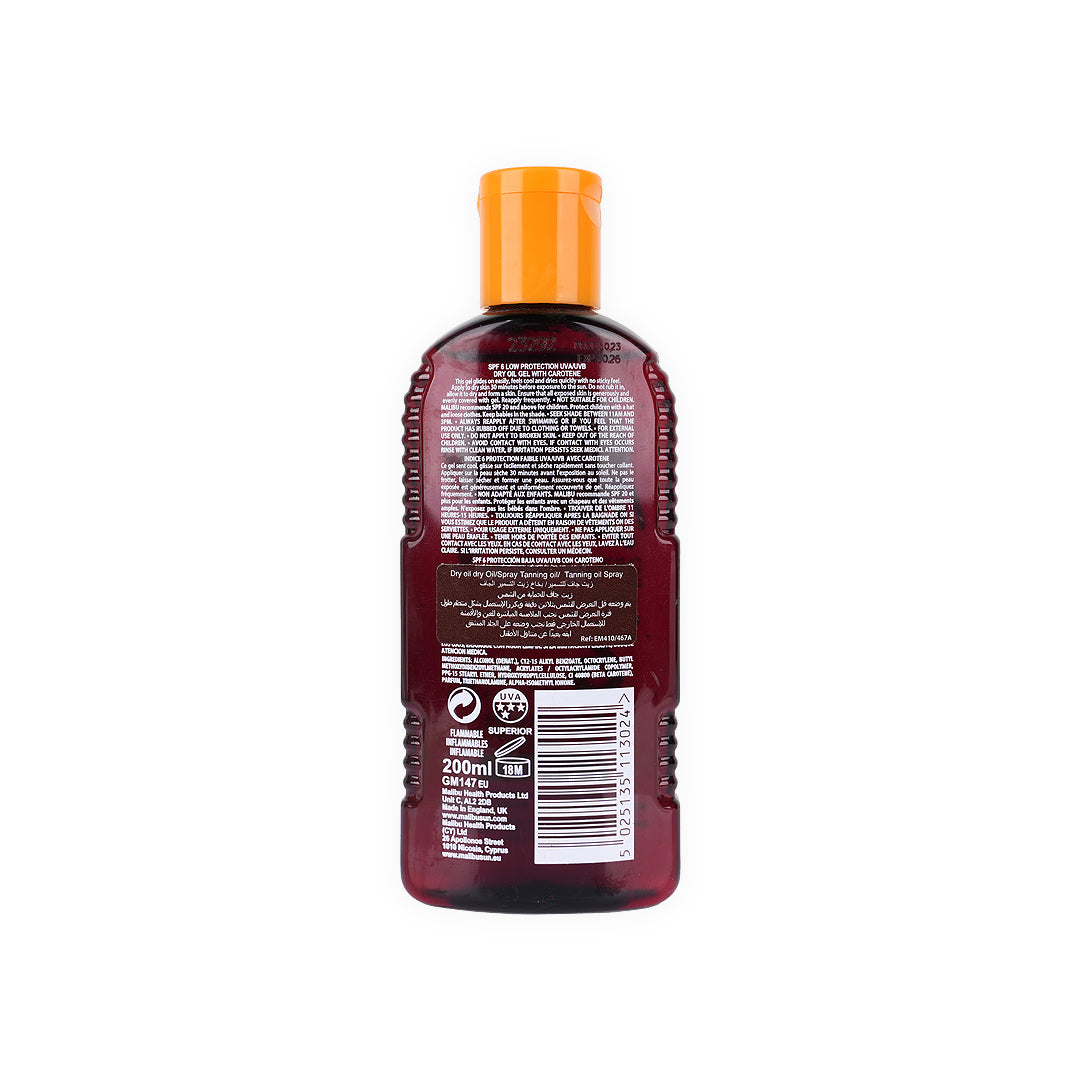 MALIBU DRY OIL GEL SPF6 CAROTENE 200ML