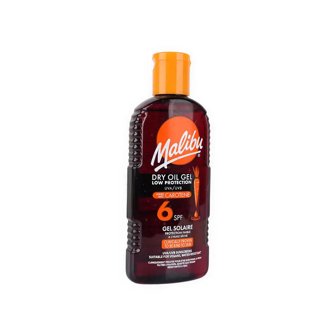 31145-Malibu Dry Oil Gel SPF6 Carotene 200Ml +2
