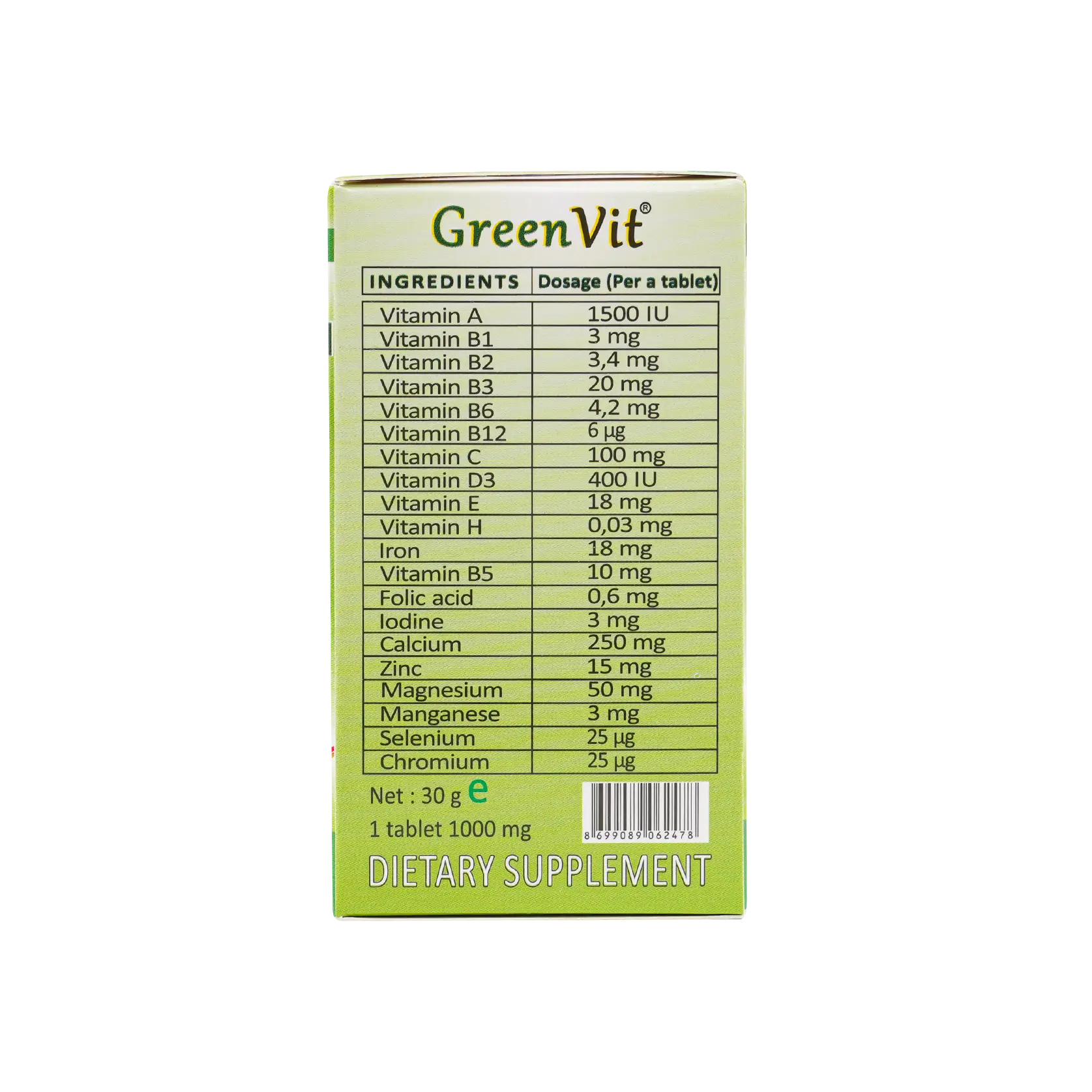 Green Vit 30 Tab
