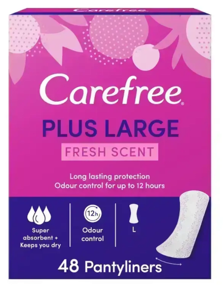 CAREFREE PLUS LARGE LIGHT SCENT 48 PADS