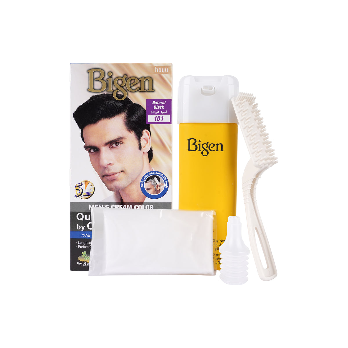 31647-Bigen Mens Hair Cream Color No.101 Natural Black +1