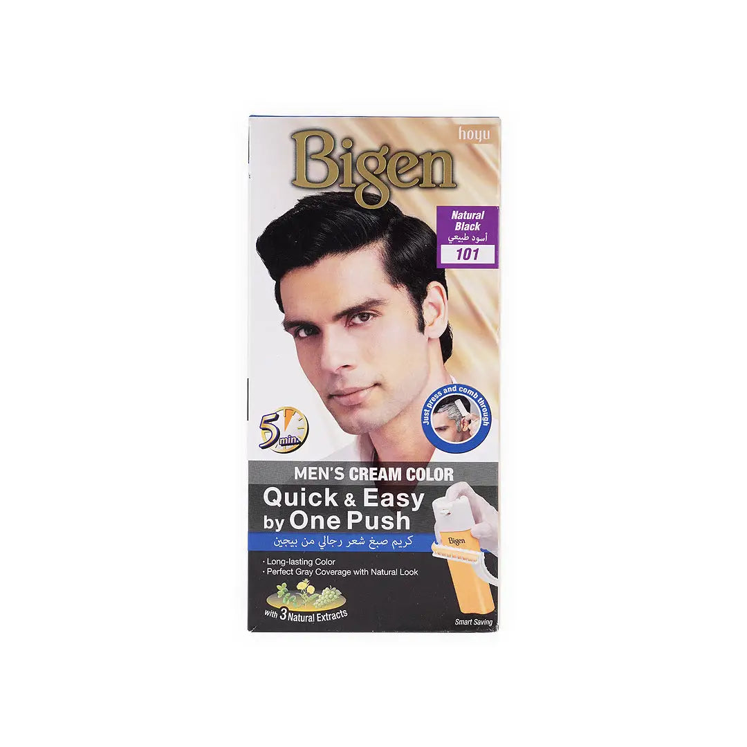Bigen Mens Hair Cream Color No.101 Natural Black