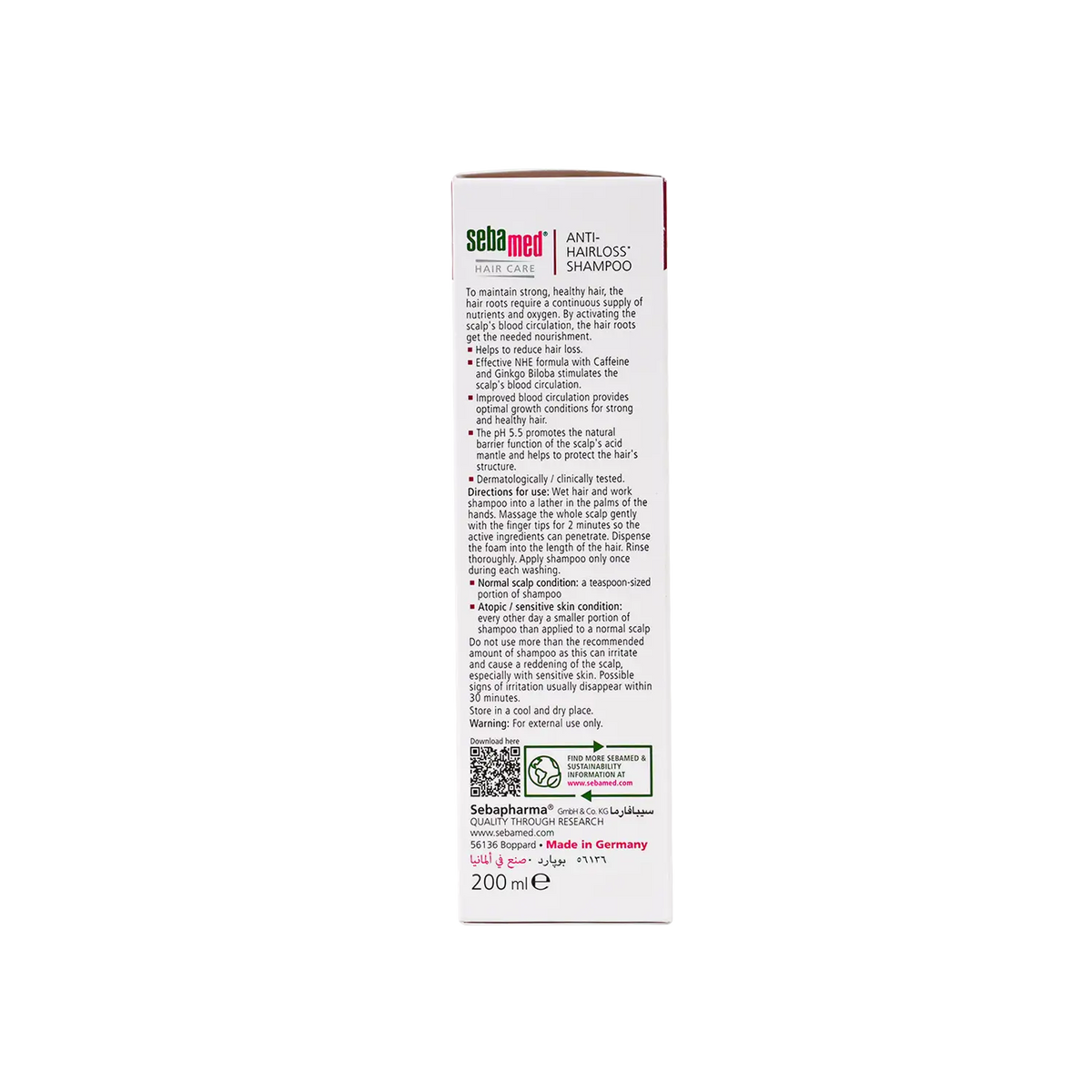 31789-Sebamed Anti-Hairloss Shampoo 200ml +1