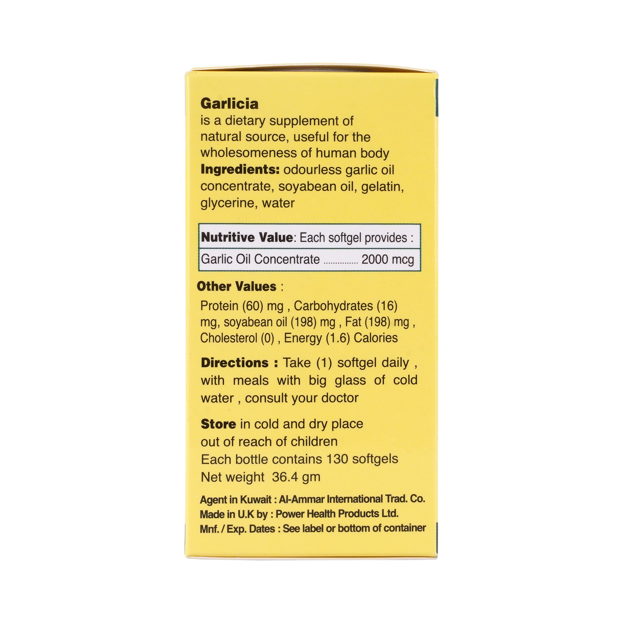 31877-Power Health Garlicia 2000Mcg 130 Softgels +3