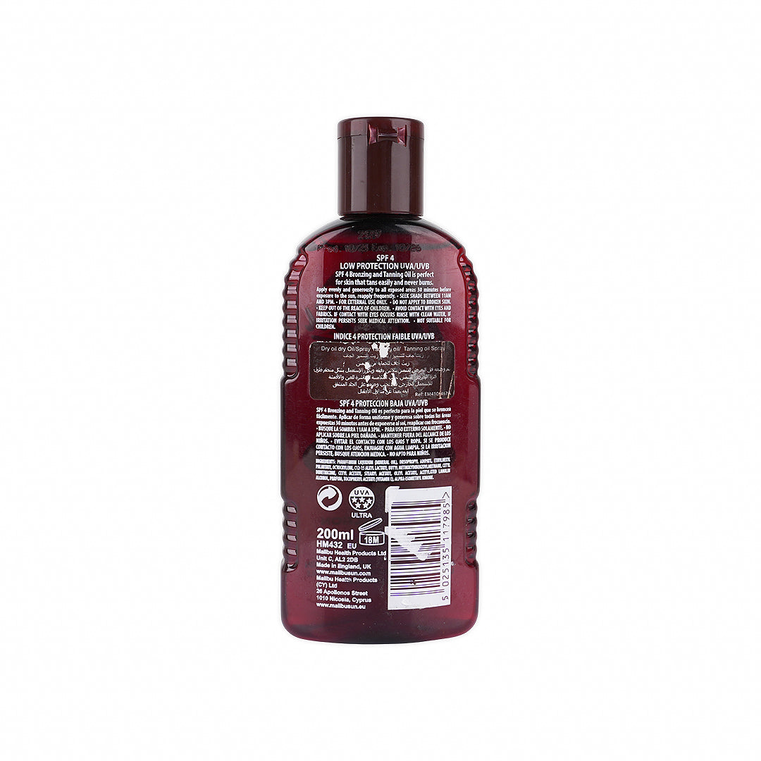 MALIBU TANNING OIL WITH COCONUT SPF4 200ML