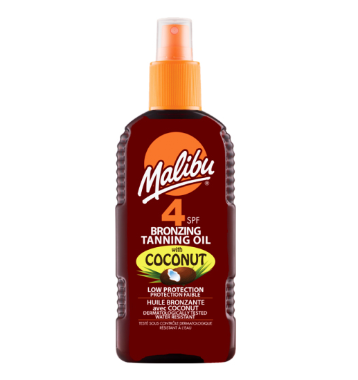 MALIBU TANNING OIL WITH COCONUT SPF4 200ML