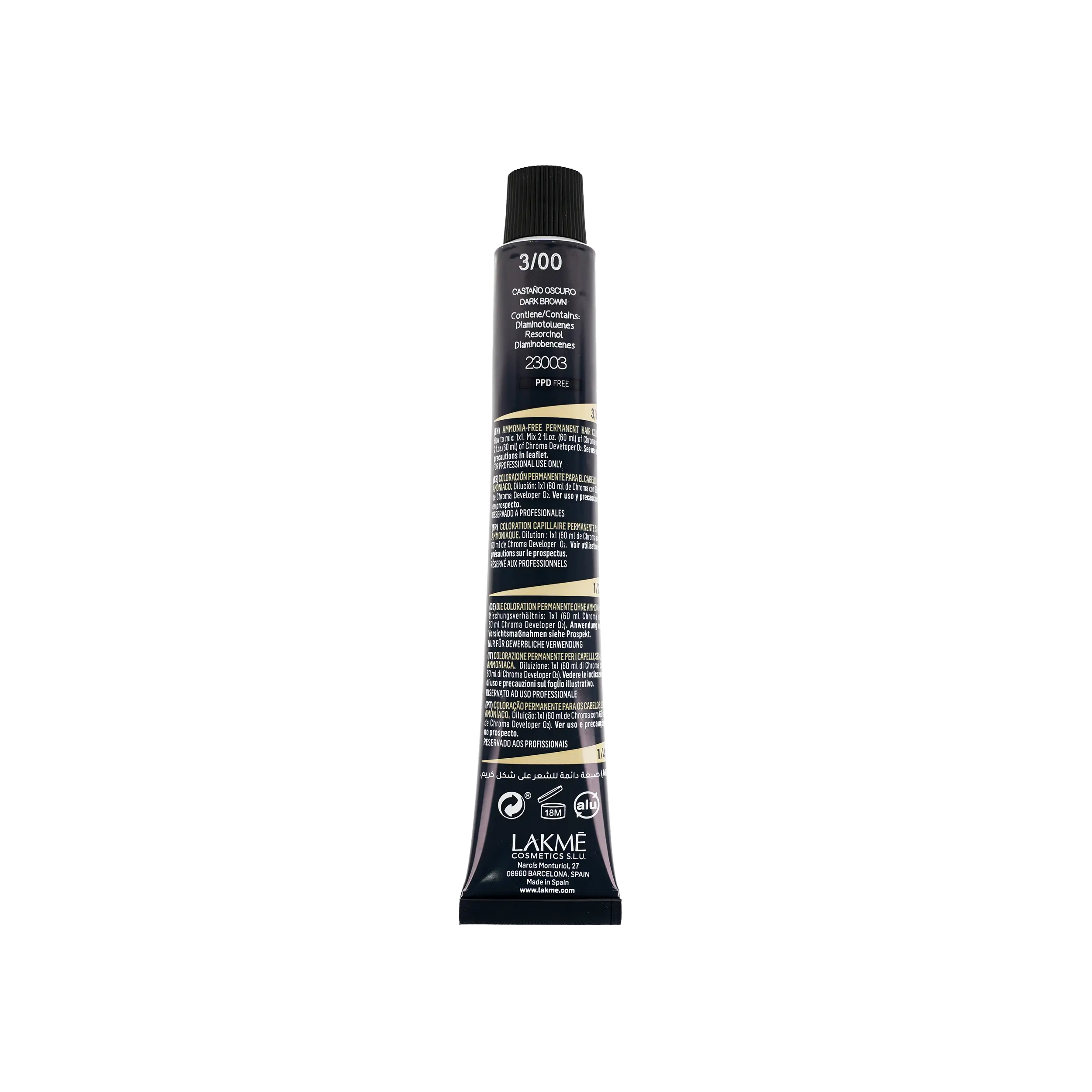 Lakme Chroma 3/00 Dark Brown 60ml