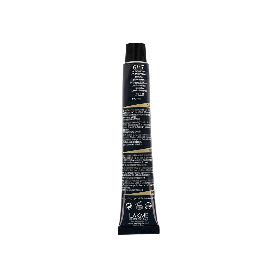 32166-Lakme Chroma 6/17 Blue Ash Dark Blonde 60ml +6