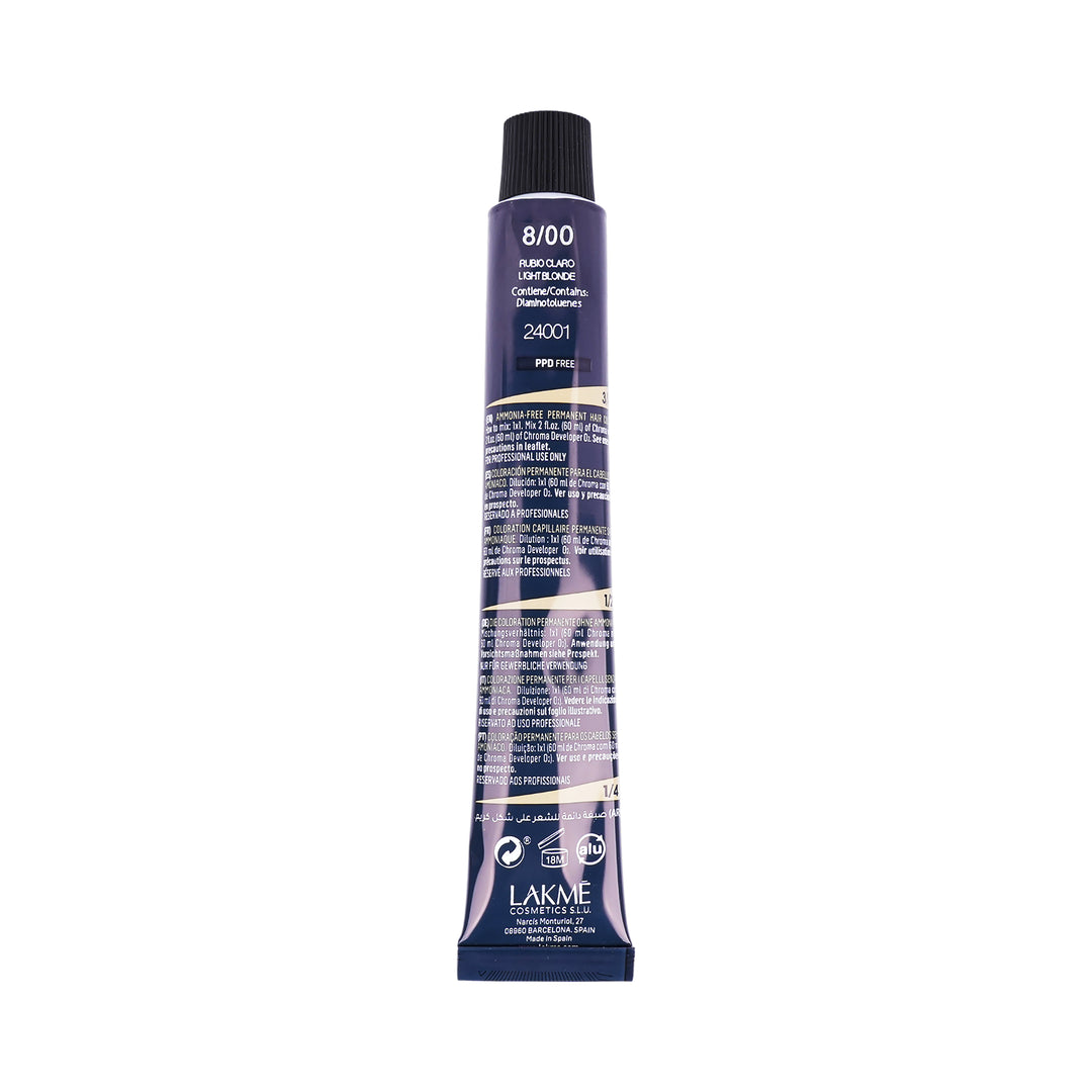 -Lakme Chroma 8/00 Light Blonde 60ml +1