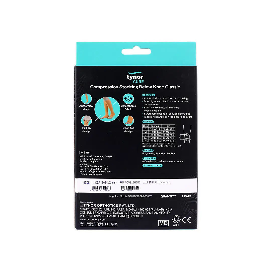 32280-Tynor Stocking Classic Below Knee-I16 M +3