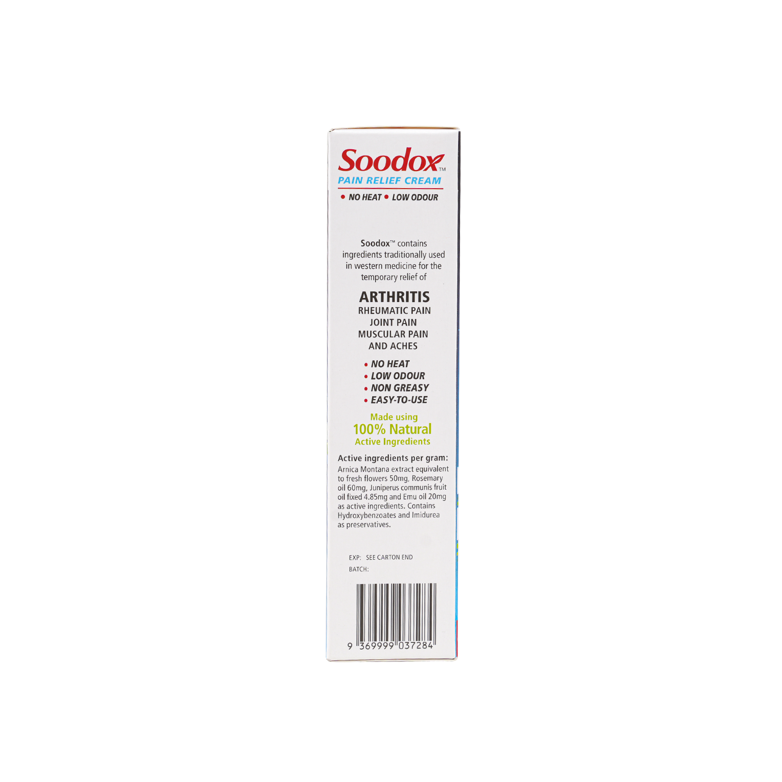 SOODOX PAIN RELIEF CREAM 100 GM