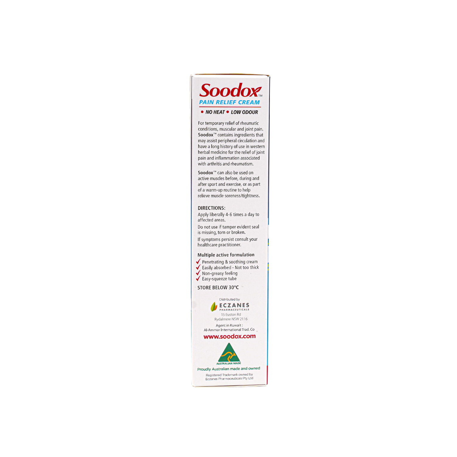 SOODOX PAIN RELIEF CREAM 100 GM