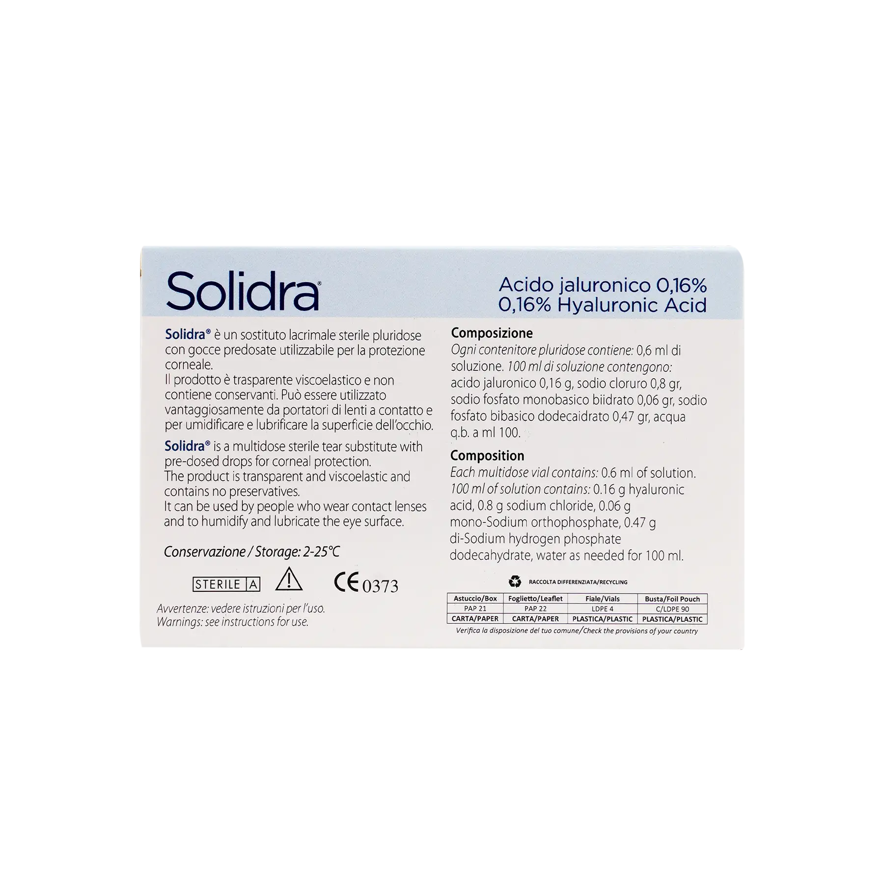 SOLIDRA EYE DROPS 20 VIALS