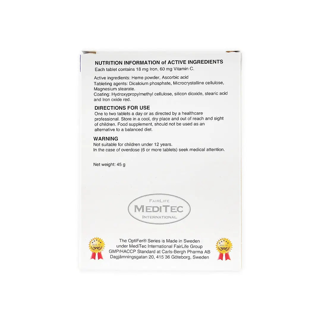 Optifer C 18Mg Iron + 80Mg Vit-C 60 Tab