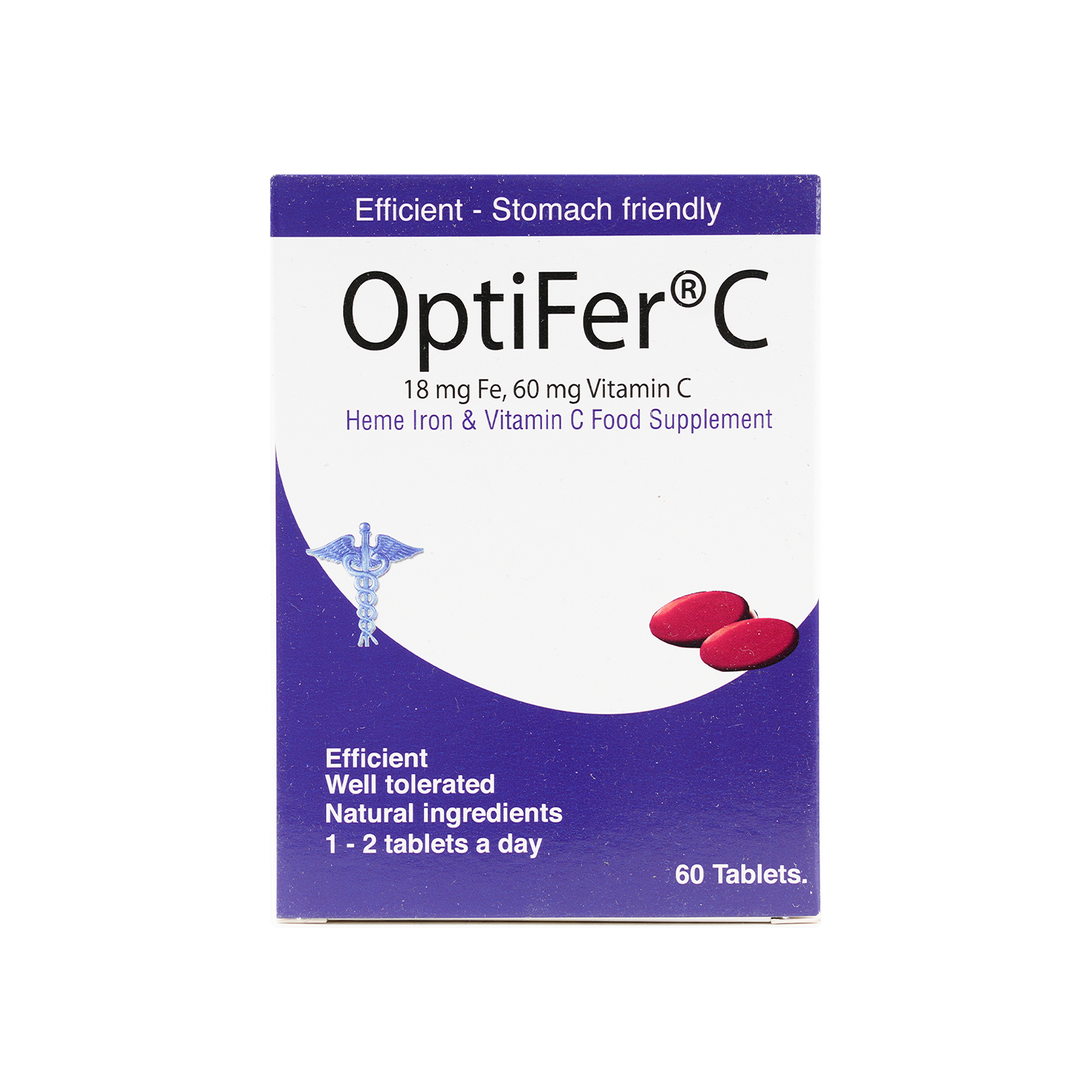 OPTIFER C 18MG IRON + 80MG VIT-C 60 TAB