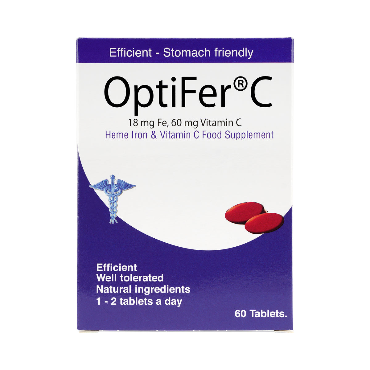 32422-Optifer C 18mg Iron + 60mg Vit-C 60 Tablets