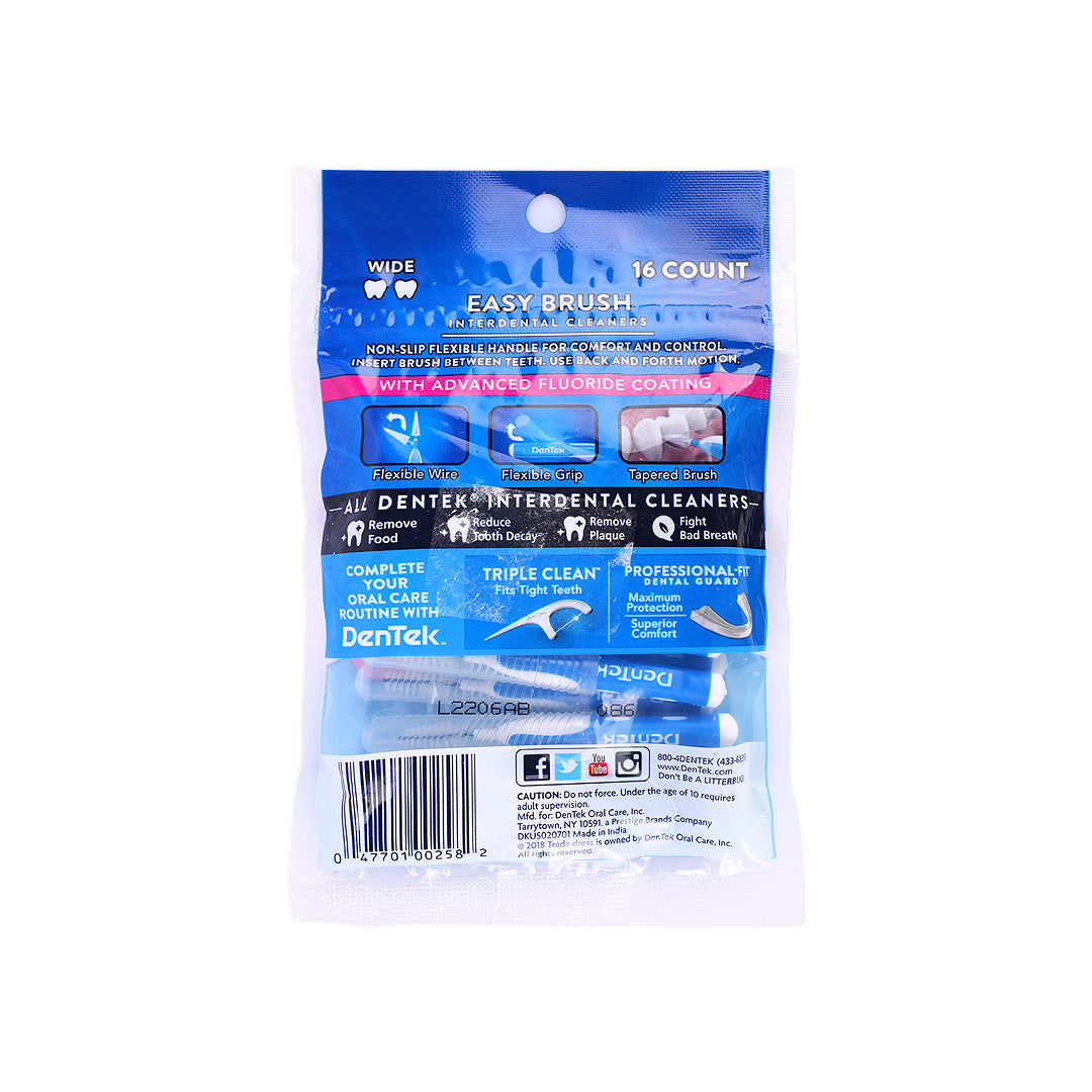 dentek easy brush extra wide 16pcs