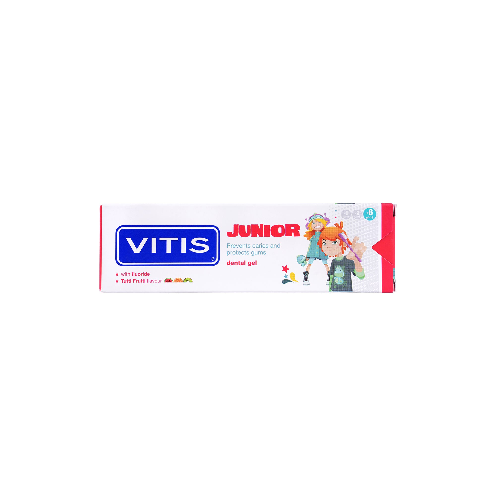 32470-Vitis Junior Dental Gel -Tutti Frutti 75ml +3