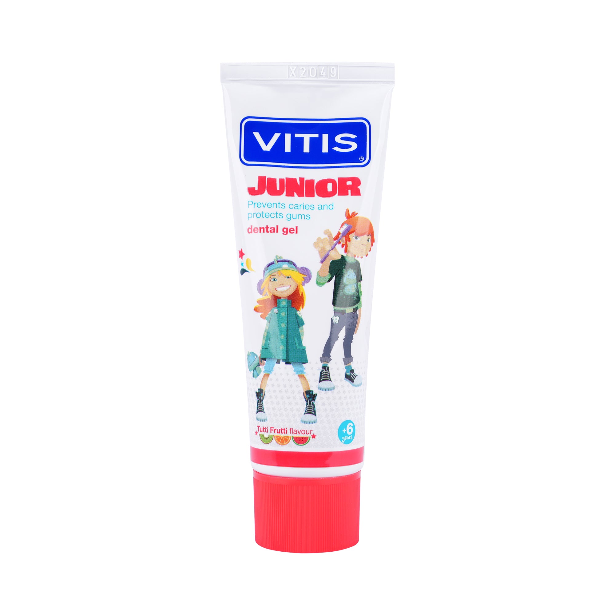 32470-Vitis Junior Dental Gel -Tutti Frutti 75ml +0