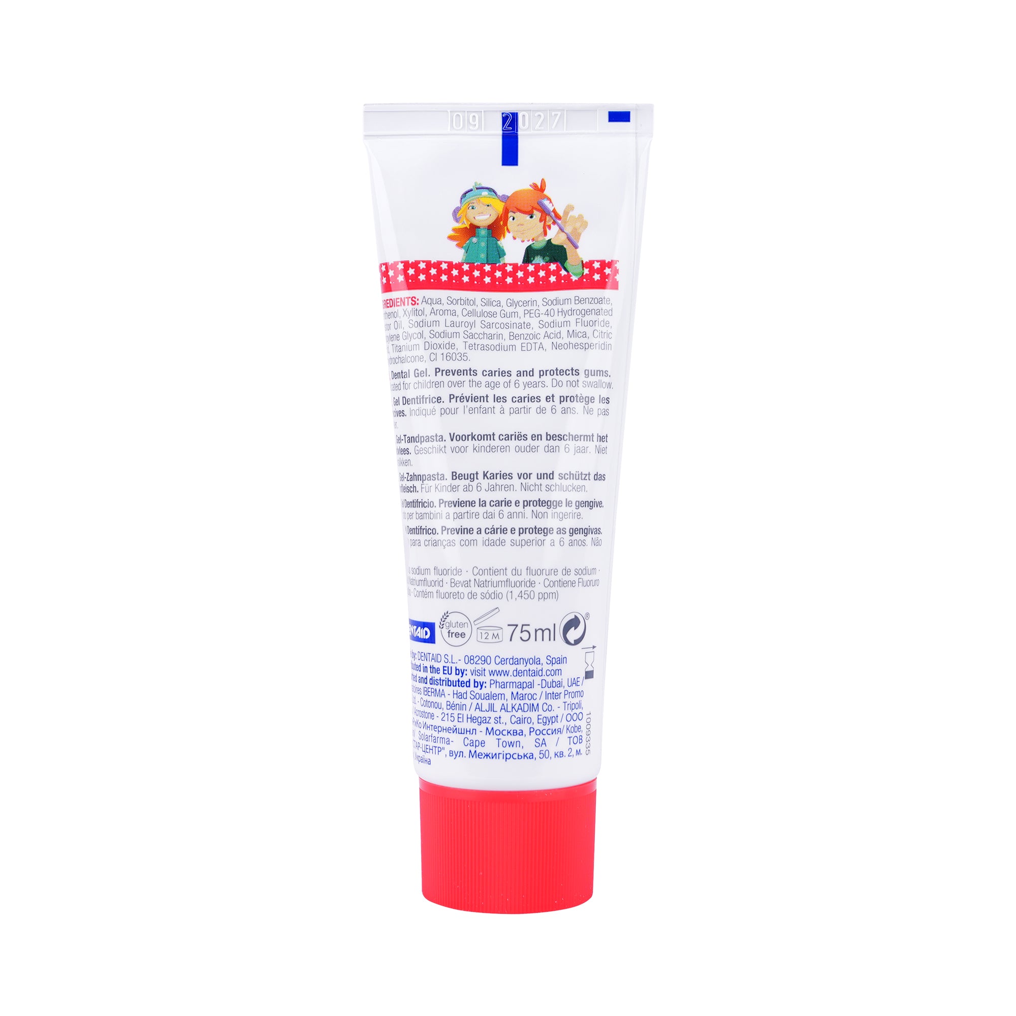 32470-Vitis Junior Dental Gel -Tutti Frutti 75ml +1
