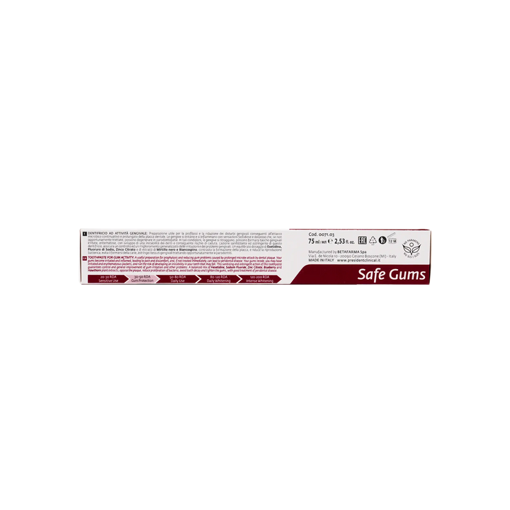32549-President Safe Gums Active Toothpaste 75ml +5