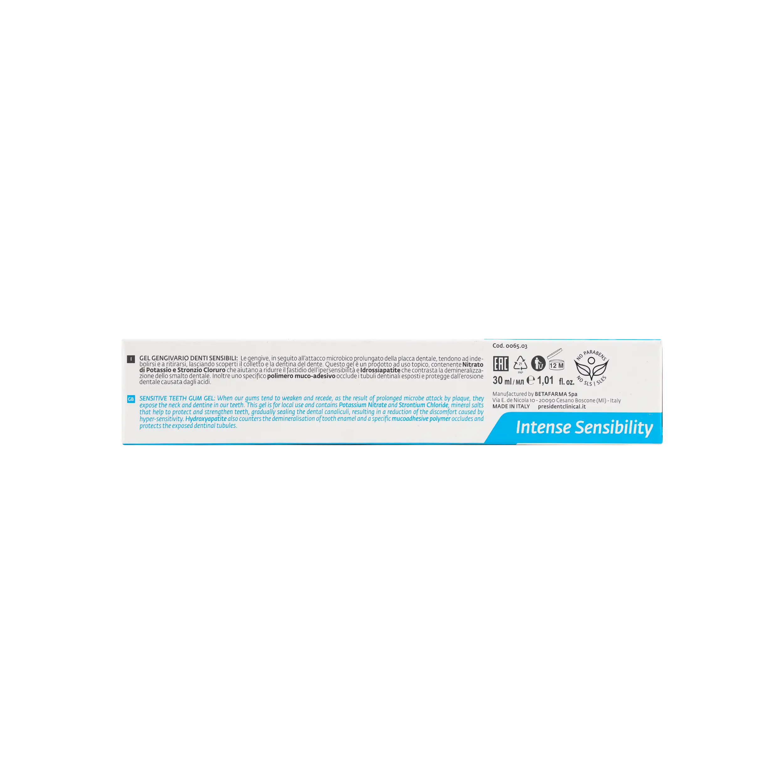 President Intense Sensibility Sensitive Plus Gel 30ml