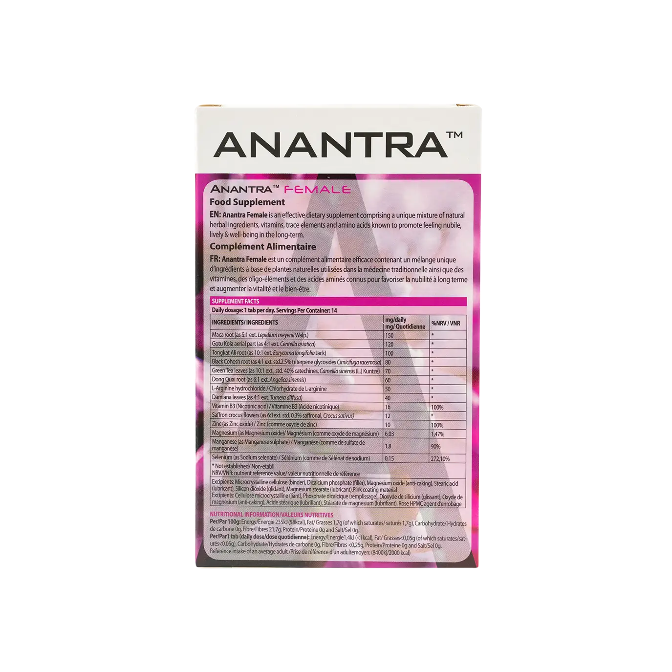 Anantra Female 14 Tablets
