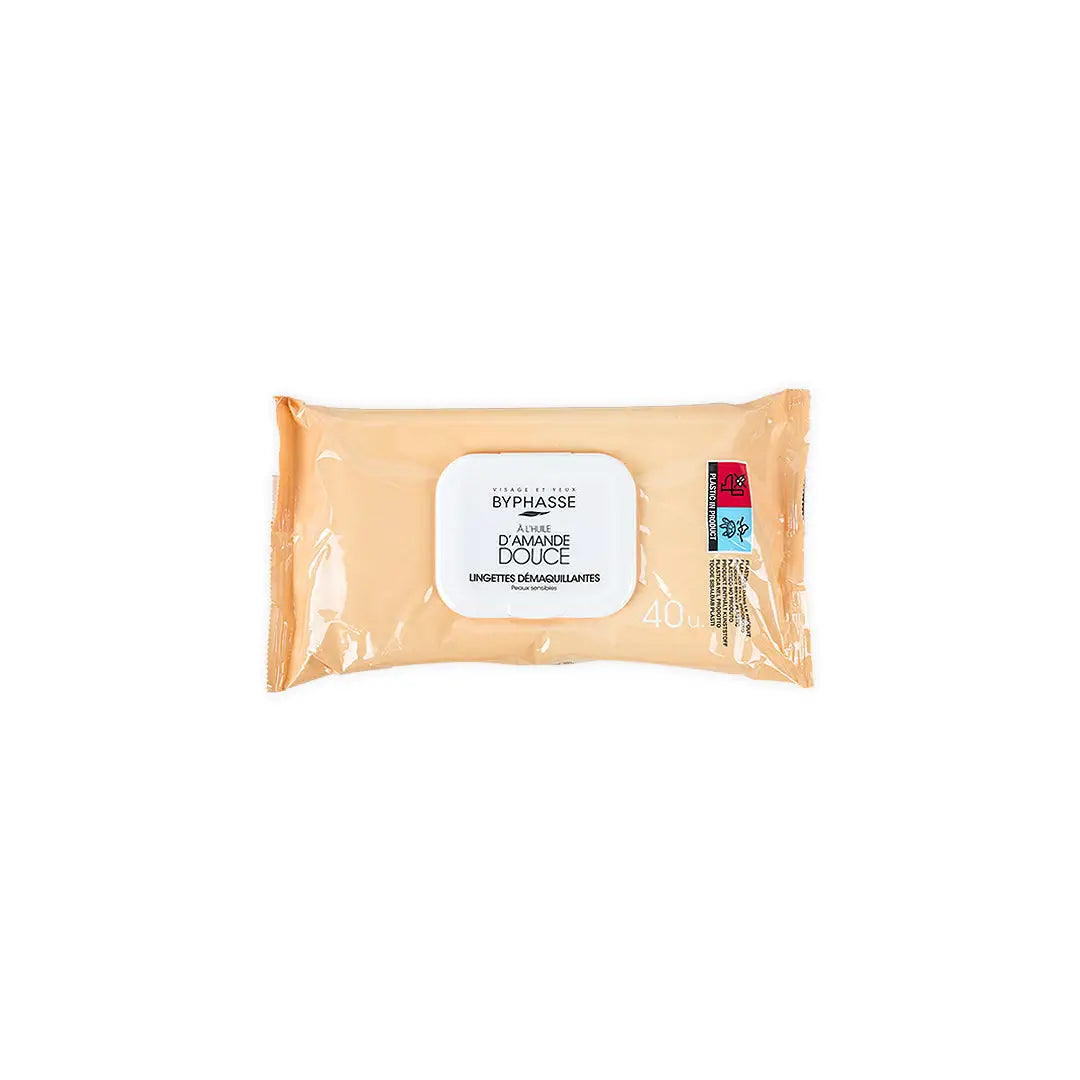 33324-Byphasse Wipes Almond Oil 40pcs