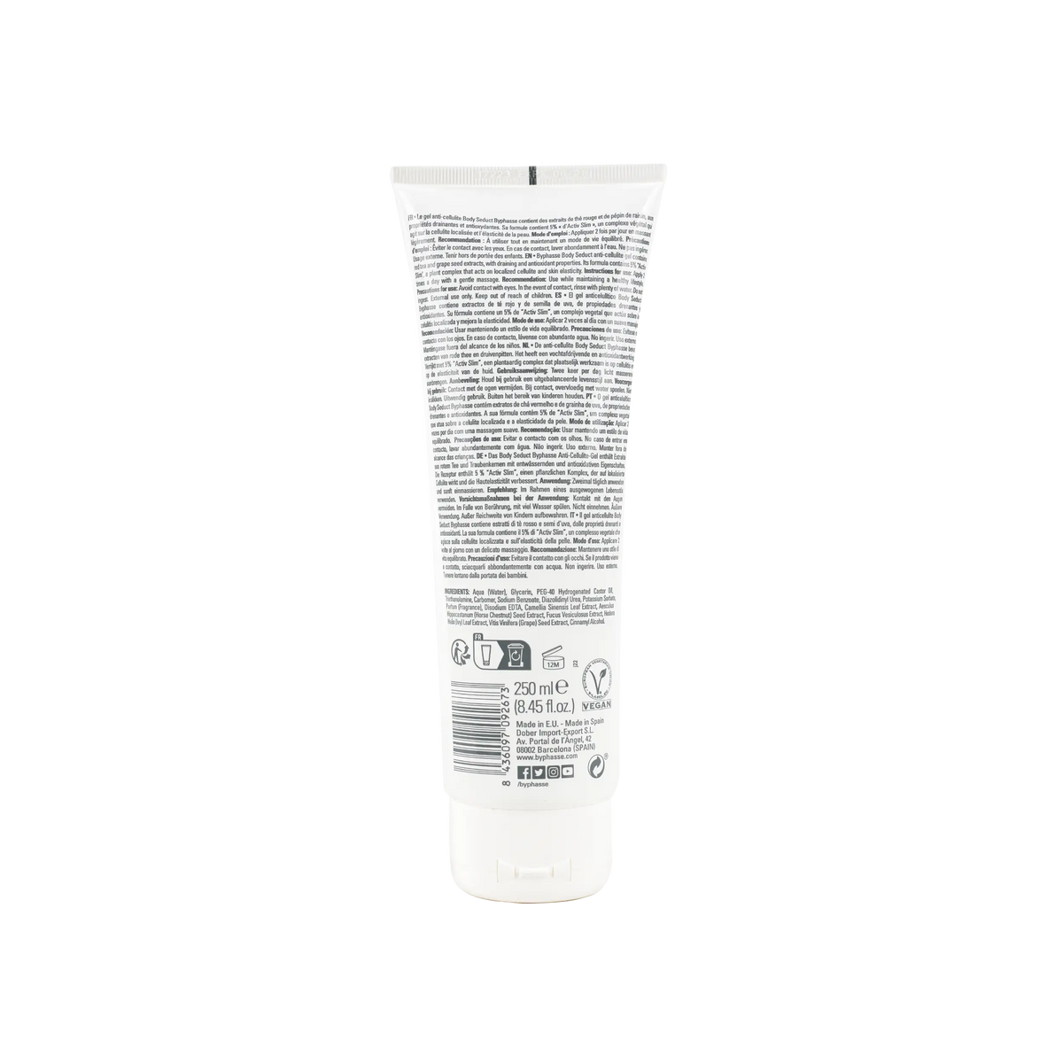 33333-Byphasse Body Slim Anty-Cellulite Gel 250Ml +1