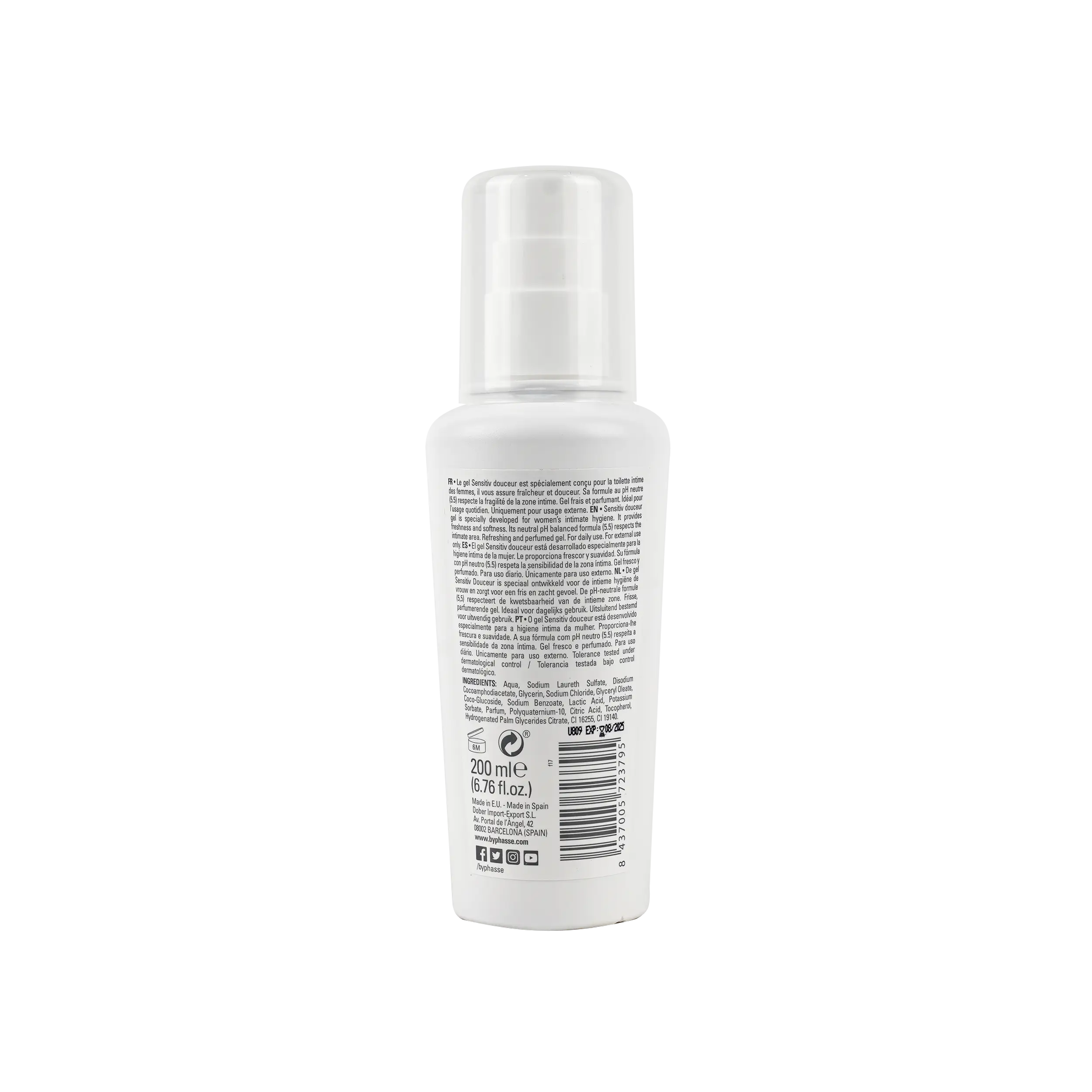 Byphasse Intimate Gel Sensitive Douceur 200Ml 3795