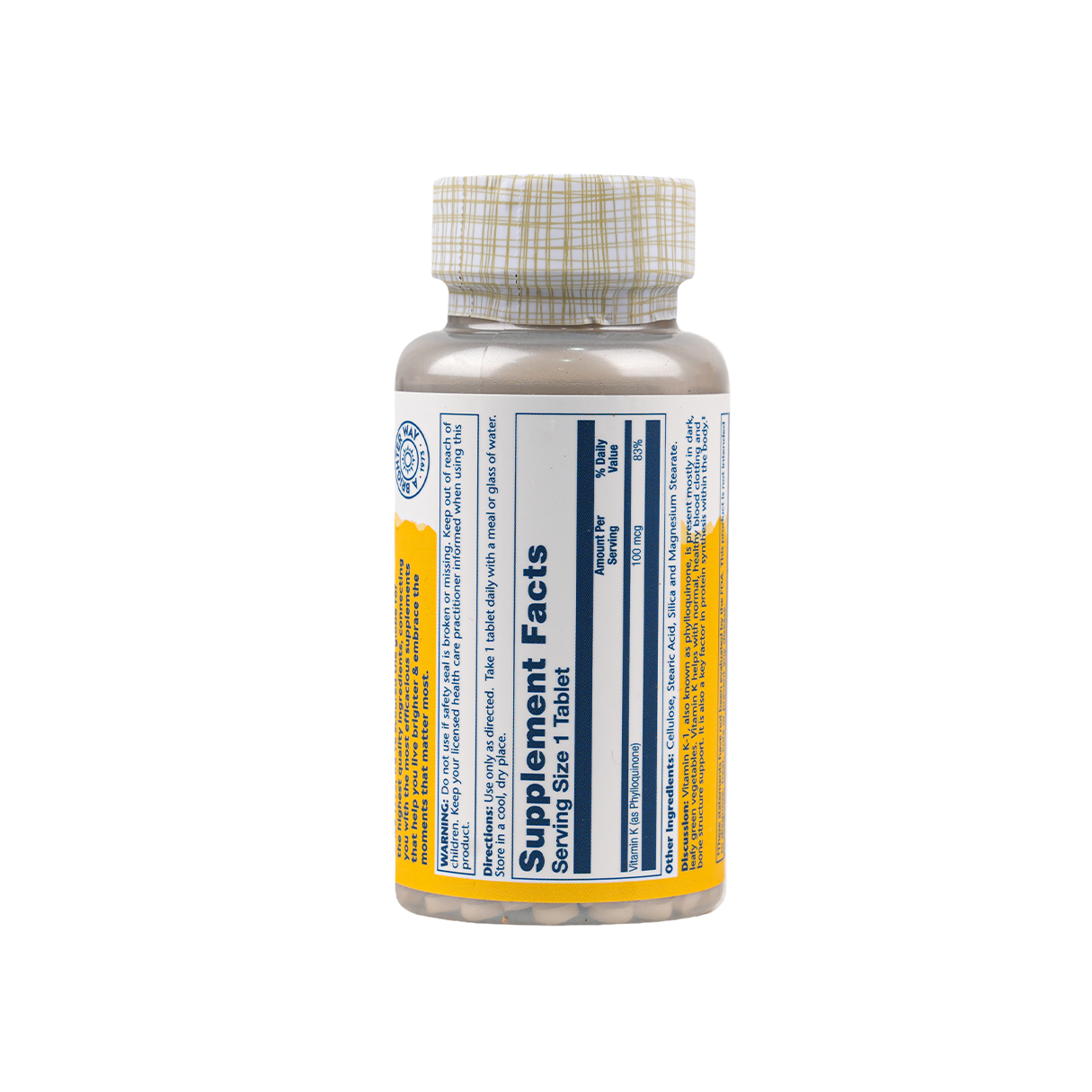 SOLARAY VITAMIN - K 100MCG 100TAB