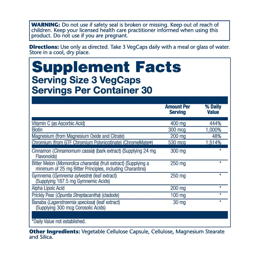 33364-Solaray Blood Glucose Success 90 Veg Capsules +3
