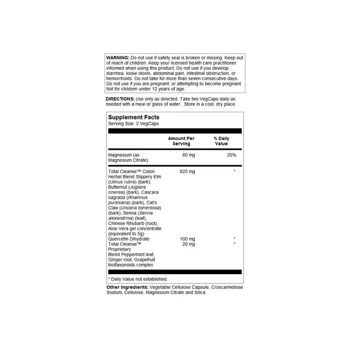 33365-Solaray Total Cleanse Colon 60 Veg Capsules +3