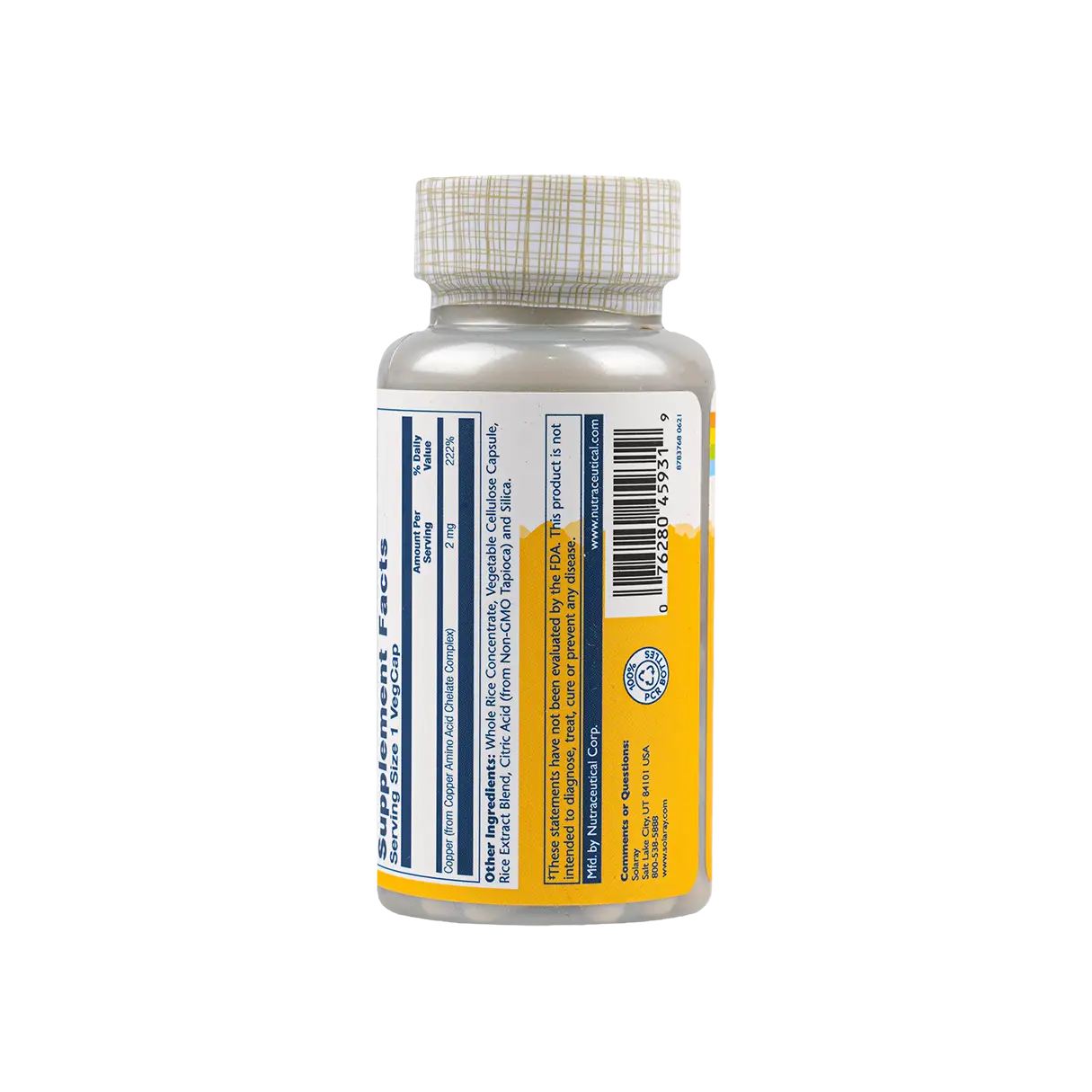 Solaray Copper 2mg 100vegcap