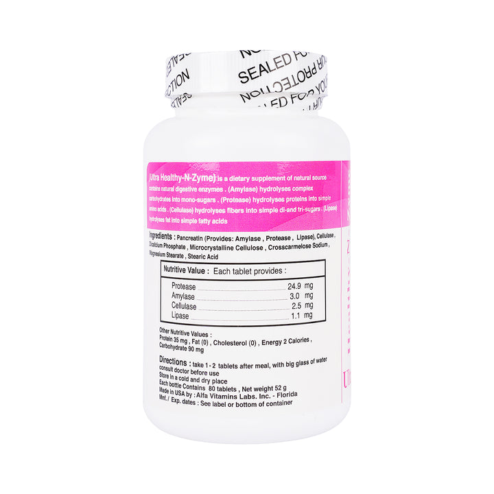 33568-Ultra Health N Zyme 80 Tablets +2