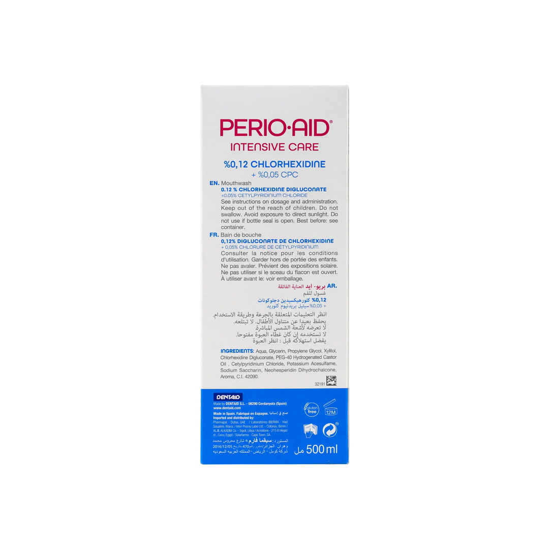 33641-Perio Aid Intensive Care 0.12% Mouthwash 500Ml +1