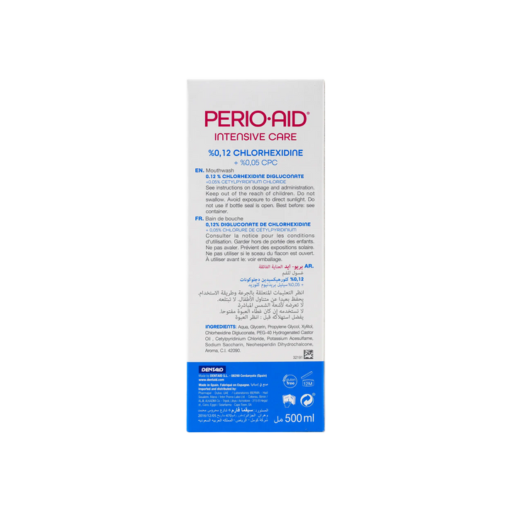 33641-Perio Aid Intensive Care 0.12% Mouthwash 500Ml +1