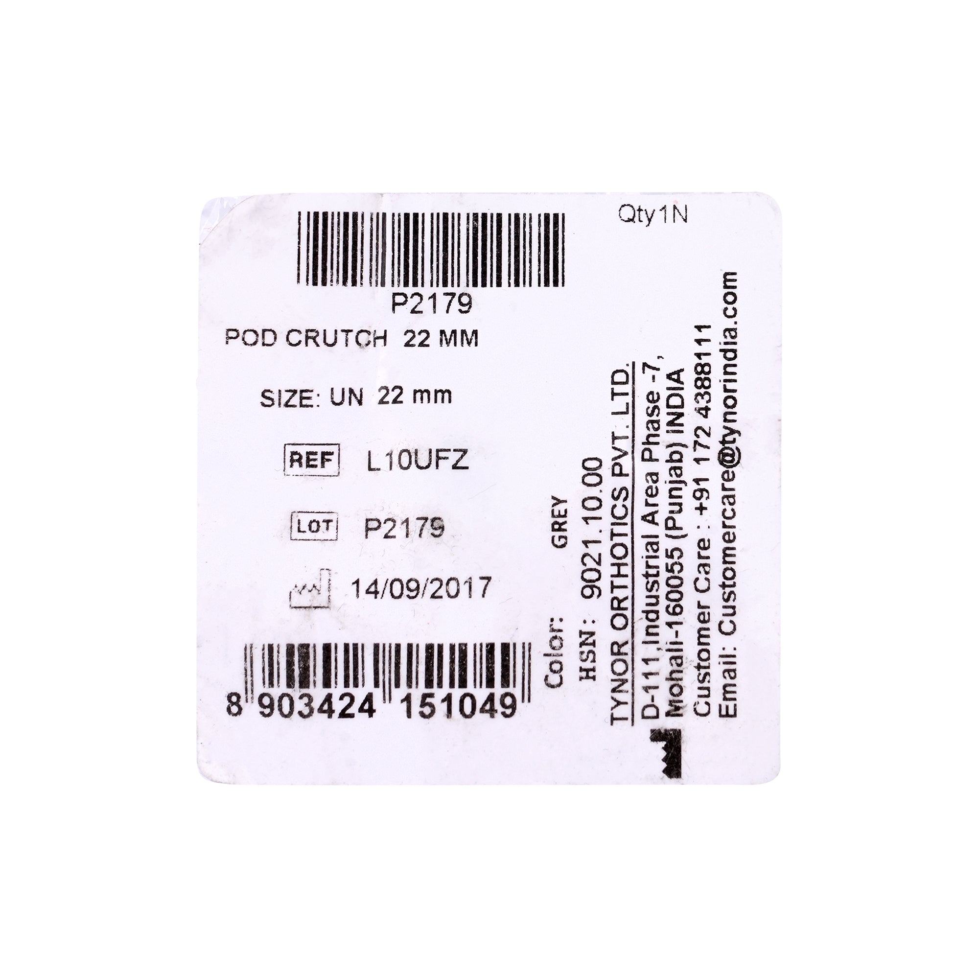33745-Tynor Pod for Crutches 22mm-L10 UNI +4
