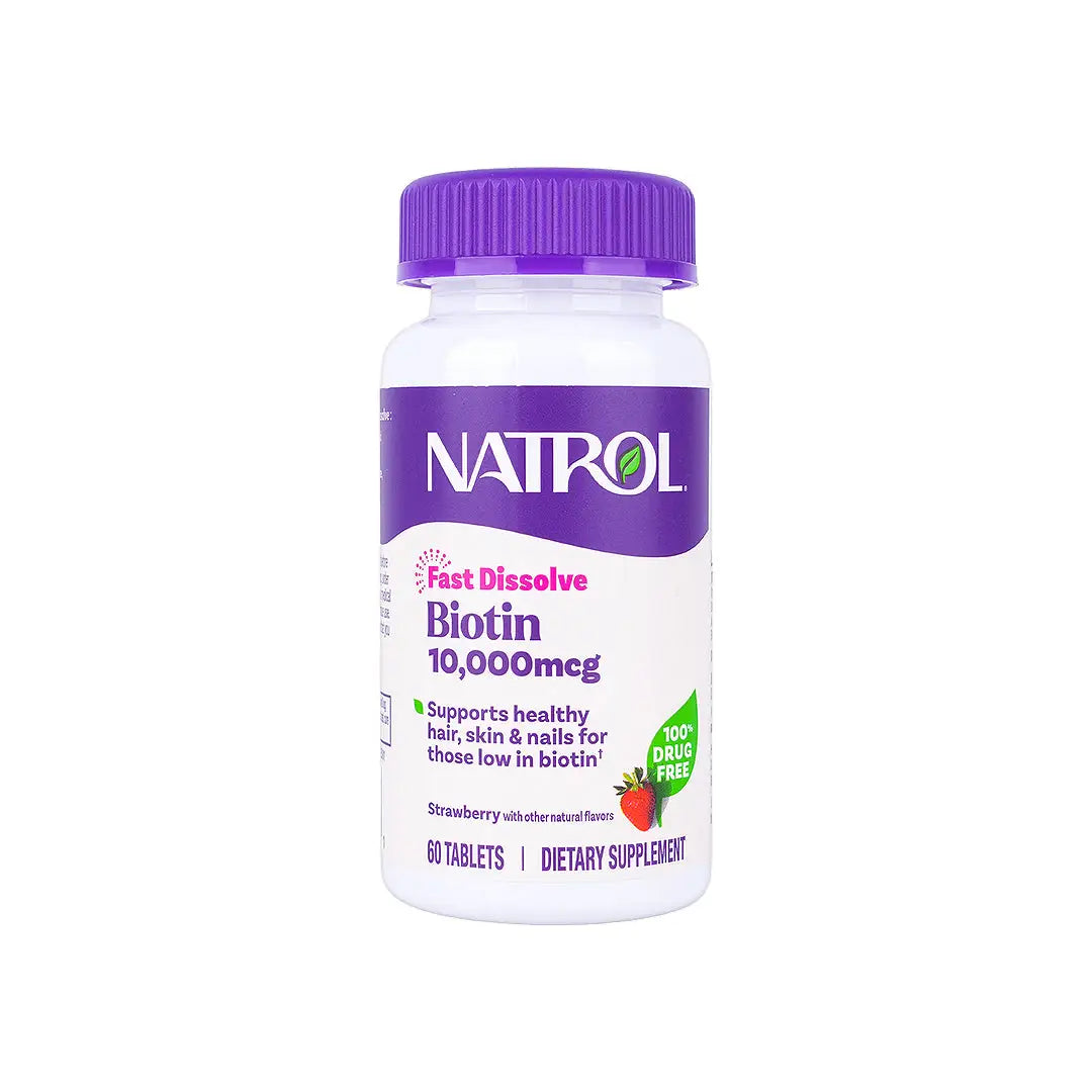 33800-Natrol Biotin 10.000Mcg 60 Tablets +1