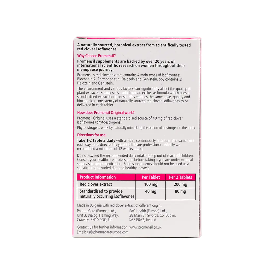 33838-Promensil Menopause Orginal 40Mg 30Tab +2